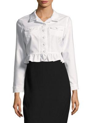 Calvin Klein Ruffled Long-sleeve Jacket