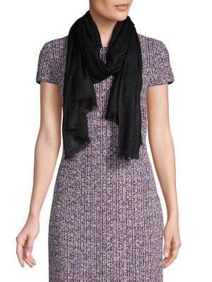Calvin Klein Geometric Fringed Scarf