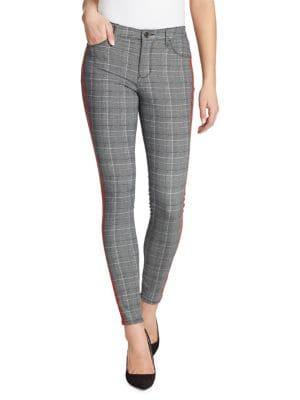 Skinny Girl Side Embroidered Stripe Skinny Jeans