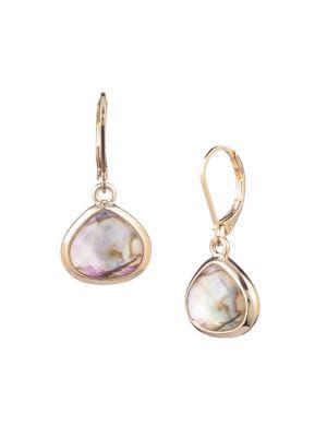 Anne Klein Goldtone & Mother-of-pearl Drop Earrings