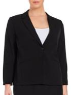 Tahari Arthur S. Levine Plus Classic Fit Long Sleeve Blazer
