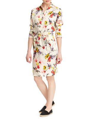 Lauren Ralph Lauren Petite Petite Floral Twill Utility Dress