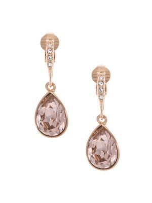 Givenchy Rose Goldtone, Swarovski Crystal & Crystal Drop Earrings