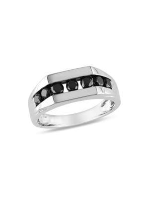 Sonatina Sterling Silver & Black Diamond Ring