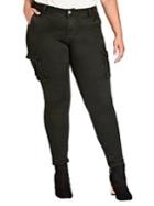 City Chic Plus Slim-fit Jungle Frenzy Cargo Pants