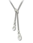 Swarovski Rhodium-plated Crystal Y-necklace