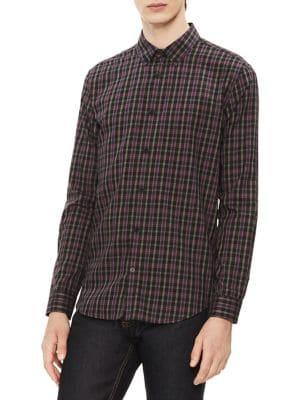 Calvin Klein Heathered Multi Plaid Shirt