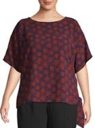 Michael Michael Kors Plus Floral Dropped-shoulder Top