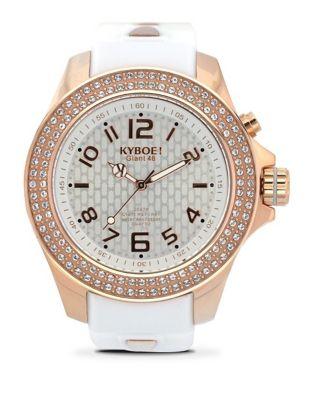 Kyboe Radiant Rose Gold Silicon-strap Watch