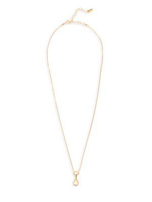 Chan Luu Opal And Sterling Silver Chain Pendant Necklace