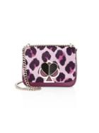 Kate Spade New York Small Nicola Spade & Heart Lock Calf Hair Leather Shoulder Bag