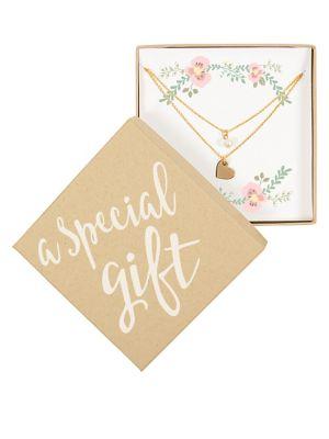 Cathy's Concepts Wedding Party Jewelry 6.35mm Freshwater Pearl Double-chain Necklace