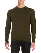 Black Brown Long-sleeve Crewneck Sweater