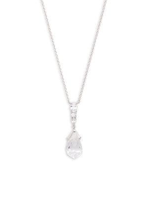 Nadri Gifting Briolette Clear Crystal Pendant Necklace