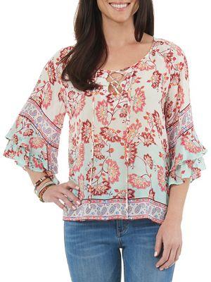 Democracy Ruffle Flounce Sleeve Top