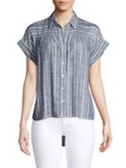 Cupio Striped High-low Shirt
