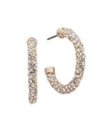 Lauren Ralph Lauren 2-pair Goldtone Crystal Hoop Earrings