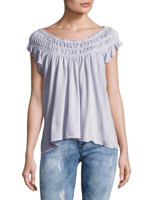 Free People Ruched Gathered Top