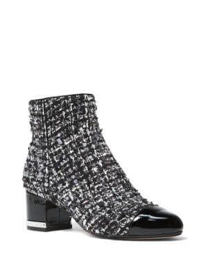 Michael Michael Kors Marcie Tweed Boucle Cap-toe Booties