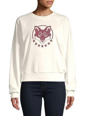 Highline Collective Raglan-sleeve Graphic Cotton Sweater