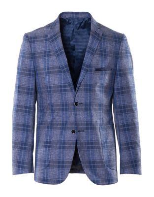Paisley And Gray Plaid Blazer