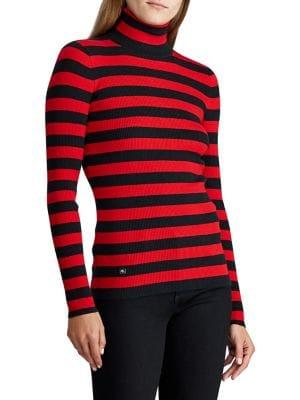 Lauren Ralph Lauren Ribbed Turtleneck Cotton-blend Sweater