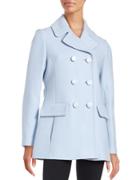 Kate Spade New York Wool-blend Double-breasted Peacoat