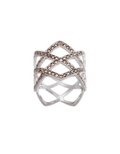 Lord & Taylor Marcasite Open Diamond Design Ring