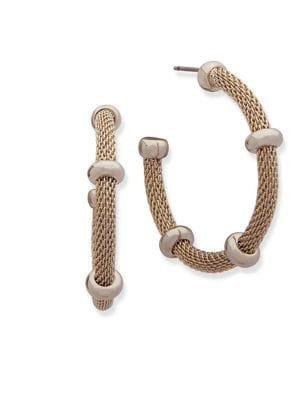 Ralph Lauren Crystal Mesh Hoop Earrings-1.3