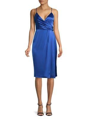 Jill Jill Stuart Satin Surplice Spaghetti-strap Dress