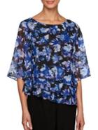 Alex Evenings Floral Three-quarter Sleeve Top