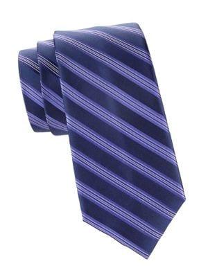 Calvin Klein Track Striped Silk Woven Tie