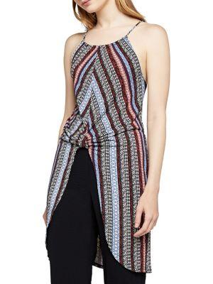 Bcbgeneration Adobe Stripes Sleeveless Tunic Top