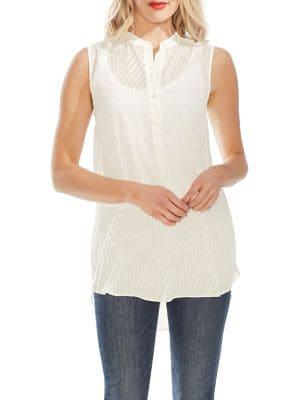Vince Camuto Modern Rouge Stripe Jacquard Tunic