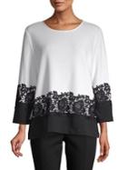 Karl Lagerfeld Paris Lace-trimmed Twofer Top