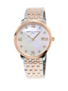 Frederique Constant Slimline Stainless Steel And Rose Goldtone Watch