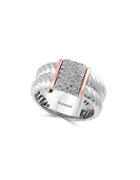 Effy 14k Rose Gold, Sterling Silver And Diamond-accented Ring, 0.18tcw