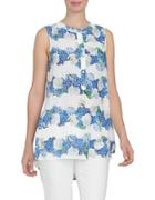Cece By Cynthia Steffe Spring Meadow Printed Hi-lo Top