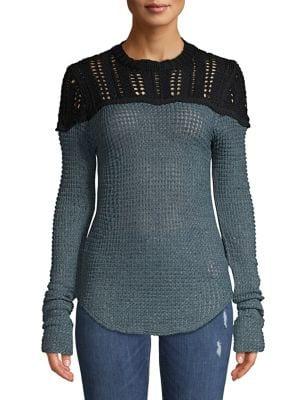 Free People Knit Long Sleeve Top