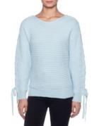Magaschoni Lace-sleeve Sweater