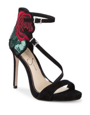 Jessica Simpson Reesa Suede Ankle Strap Sandals