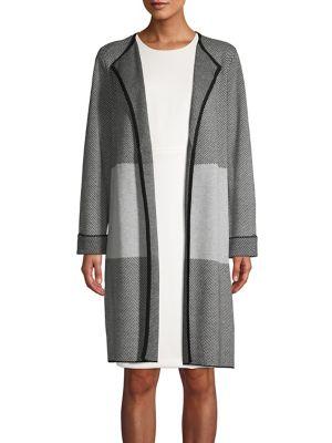 Nipon Boutique Rolled-cuff Colorblock Longline Cardigan