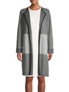 Nipon Boutique Rolled-cuff Colorblock Longline Cardigan