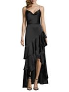 Betsy & Adam Ruffled High-low Maxi Dress