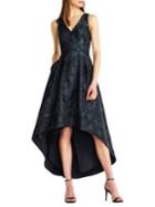 Aidan By Aidan Mattox Floral Jacquard Hi-lo Evening Dress
