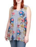 Lucky Brand Plus Floral Tank Top