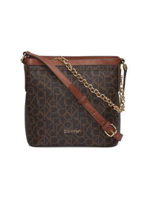 Calvin Klein Beverly Monogram Chain Crossbody Bag