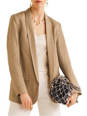 Mango Structured Linen Jacket