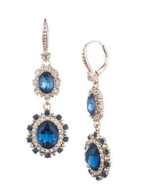 Marchesa Goldtone & Crystal Drop Earrings