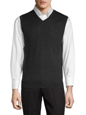 Black Brown Classic Merino Wool Vest